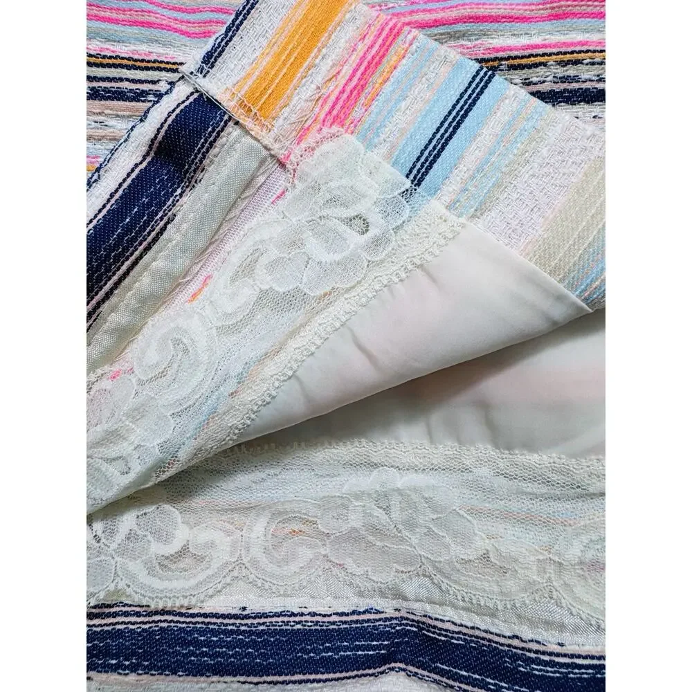 Trina Turk Colorful Striped Pencil Skirt Lined 4 Beachy Coastal Vaca